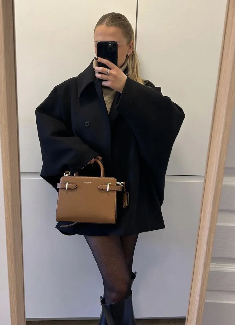 Lovie | Oversized Mantel mit Wollgefühl & City-Chic