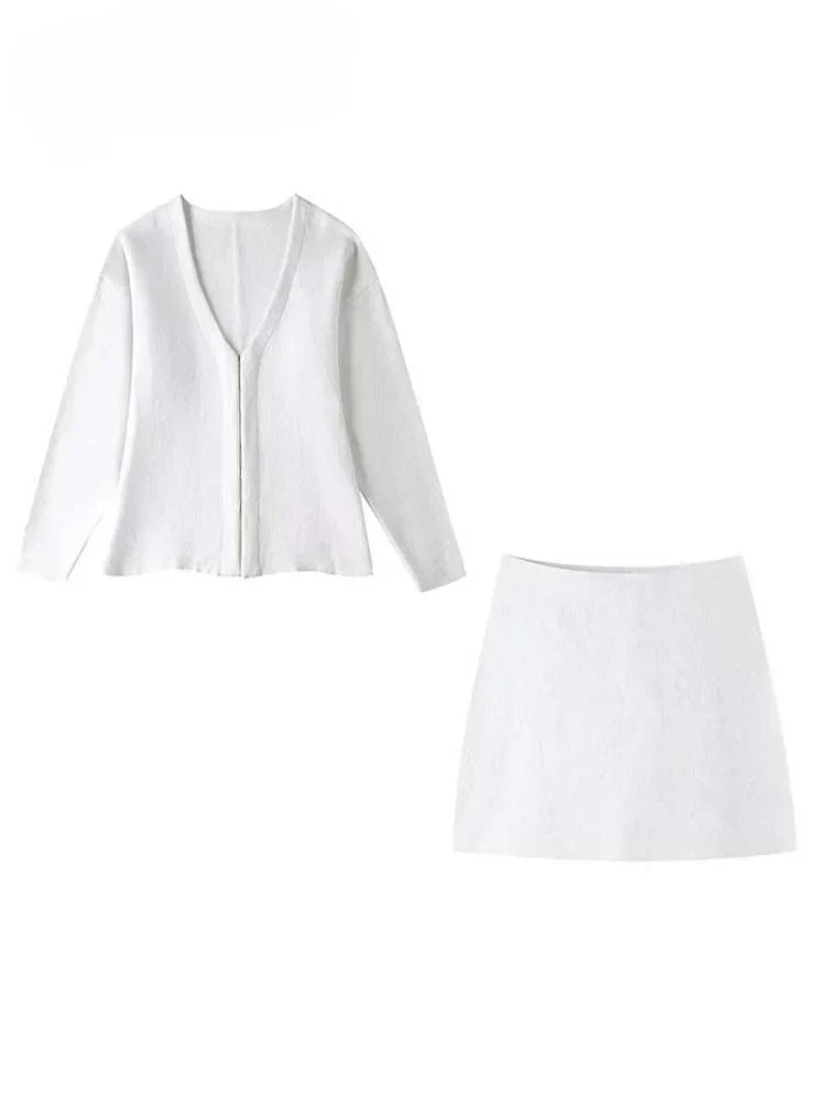 Susanne | Elegantes Zweiteiler-Set mit Bluse & Minirock