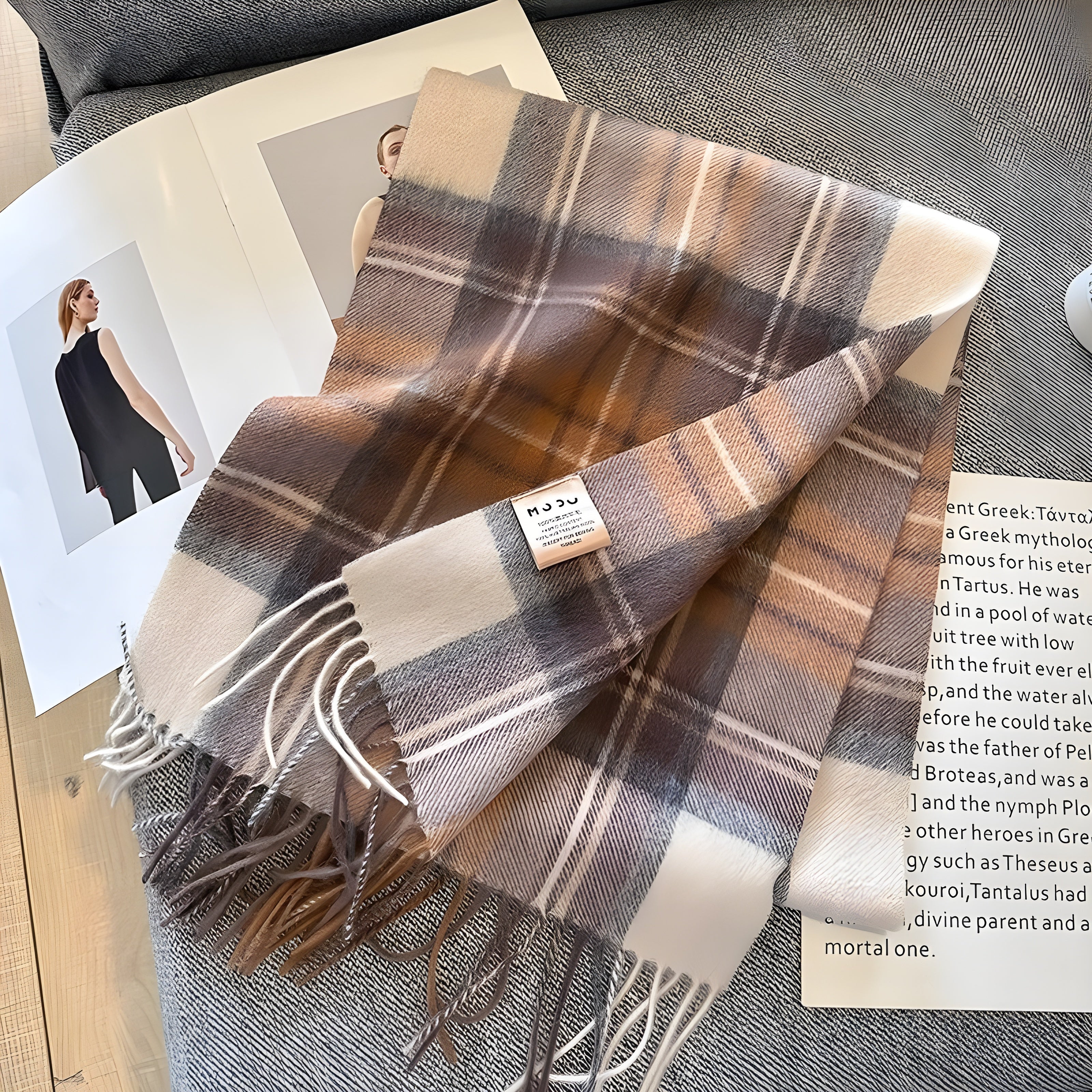 Anneke | Kuscheliger Karo-Winterschal mit Kaschmir-Feeling
