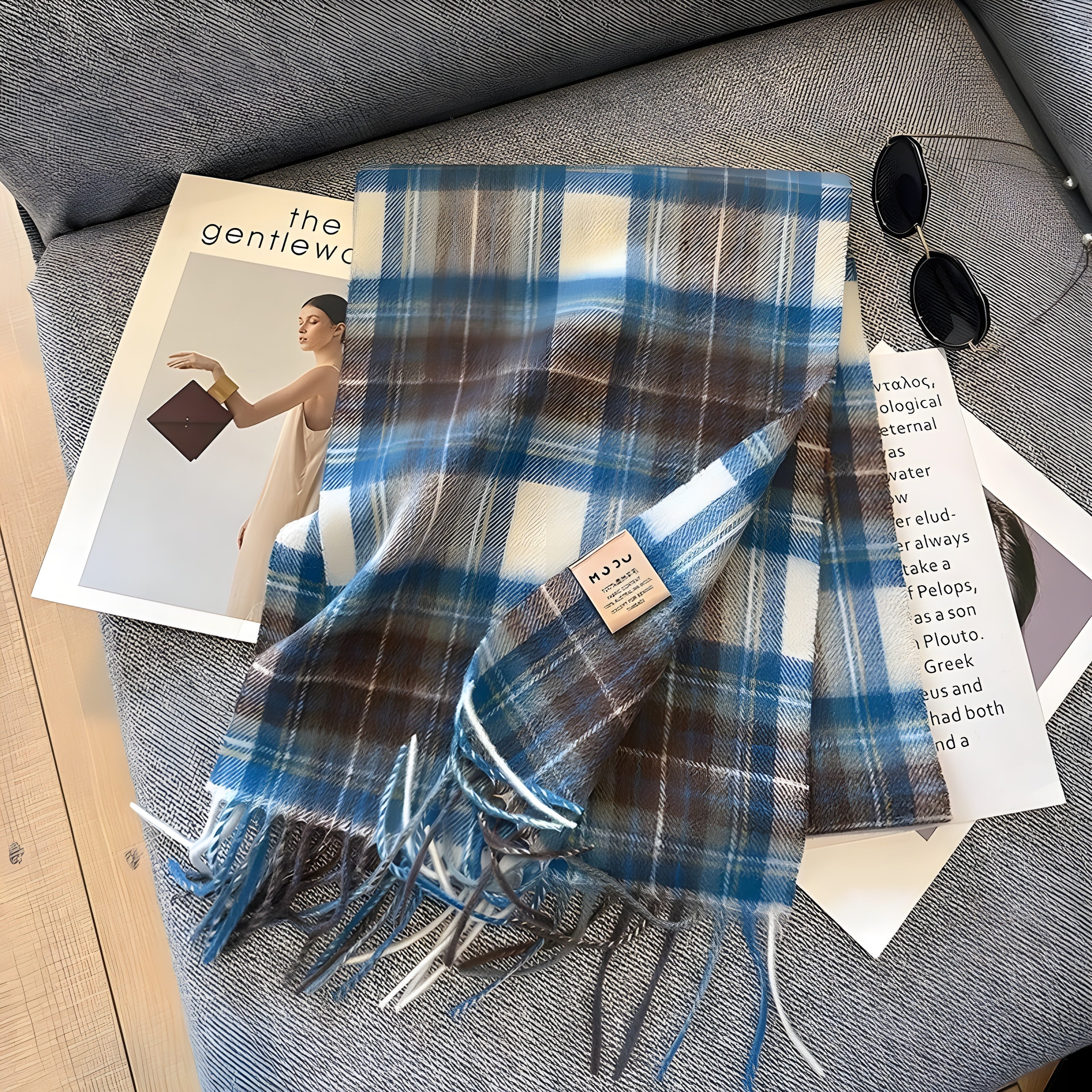 Anneke | Kuscheliger Karo-Winterschal mit Kaschmir-Feeling