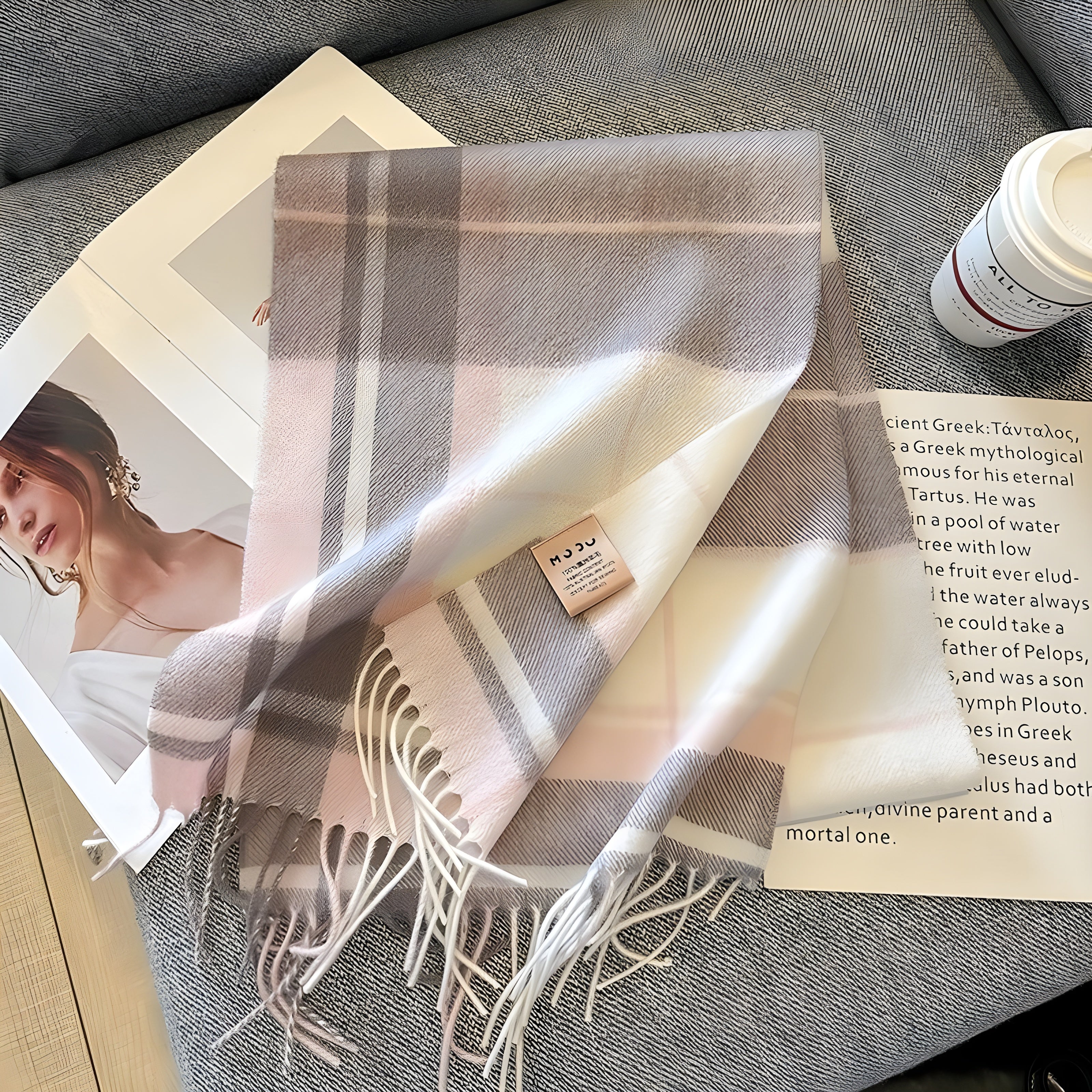 Anneke | Kuscheliger Karo-Winterschal mit Kaschmir-Feeling