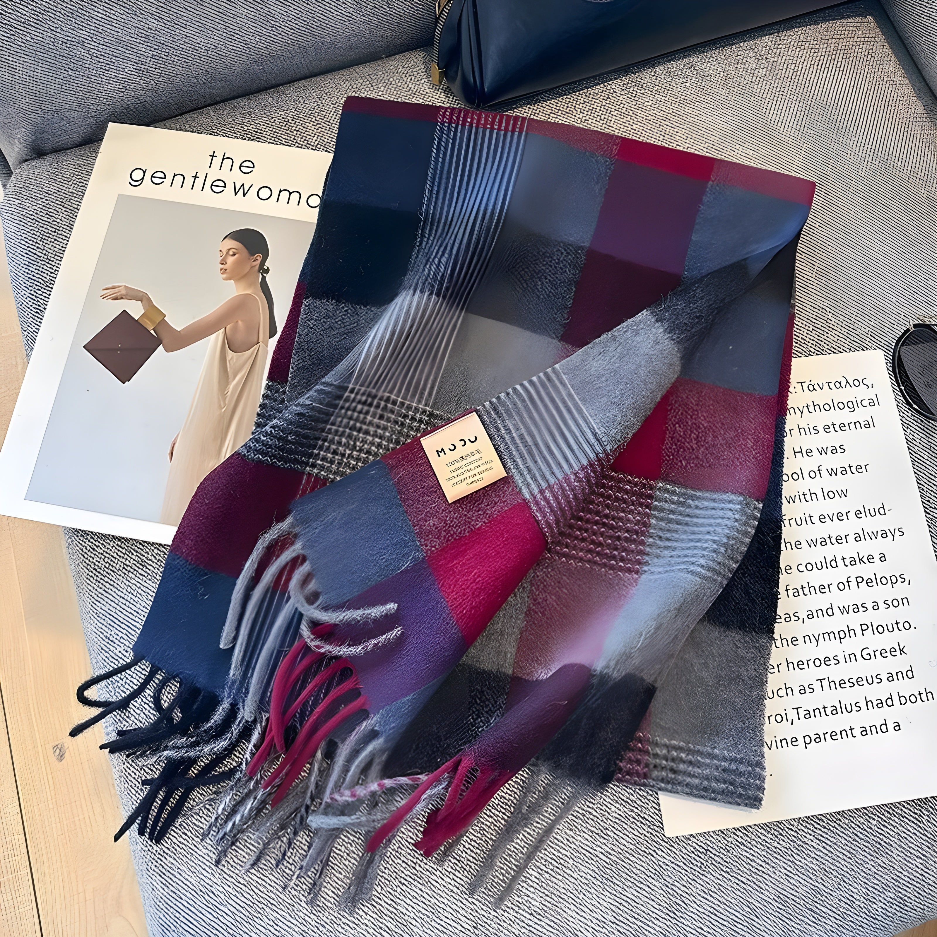 Anneke | Kuscheliger Karo-Winterschal mit Kaschmir-Feeling
