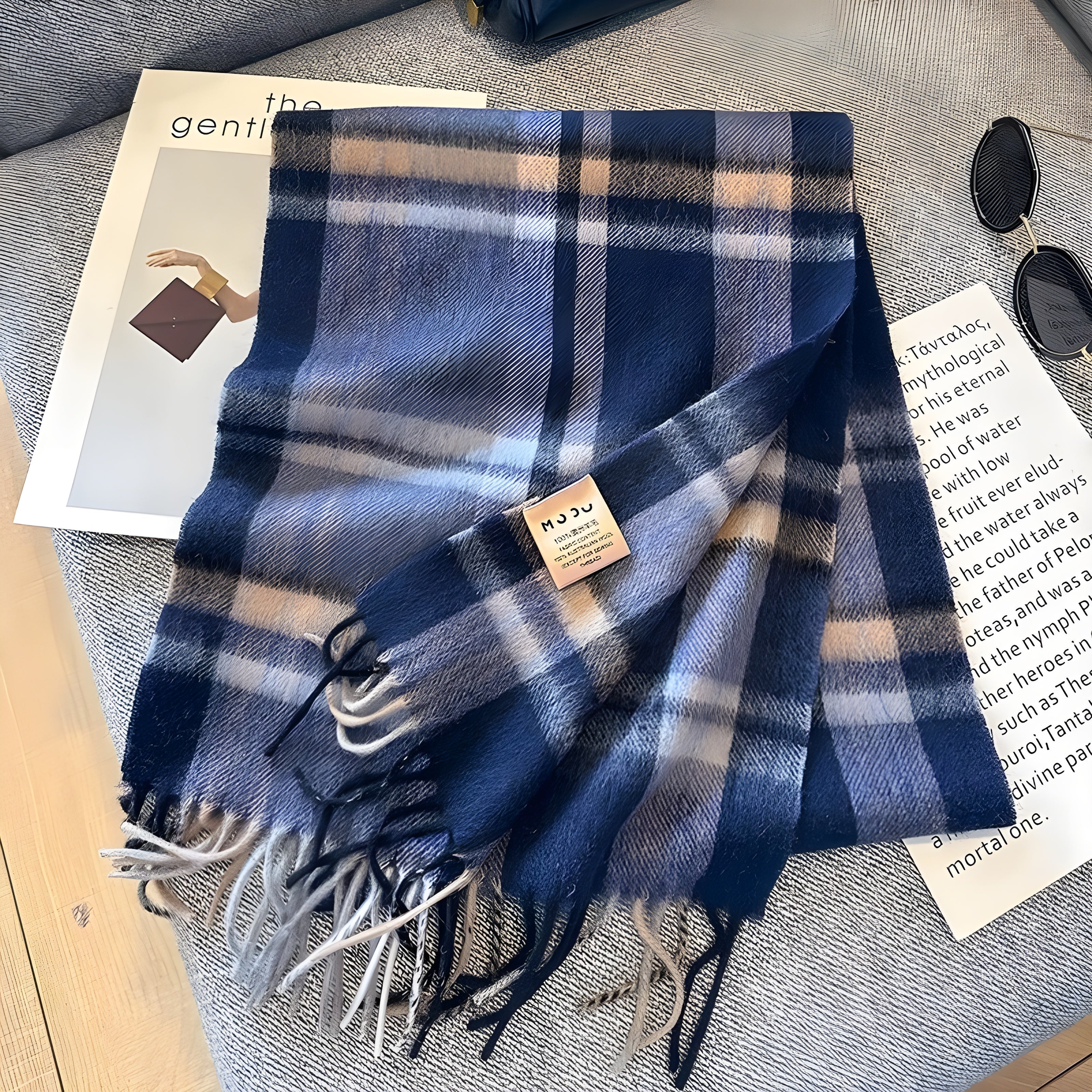 Anneke | Kuscheliger Karo-Winterschal mit Kaschmir-Feeling
