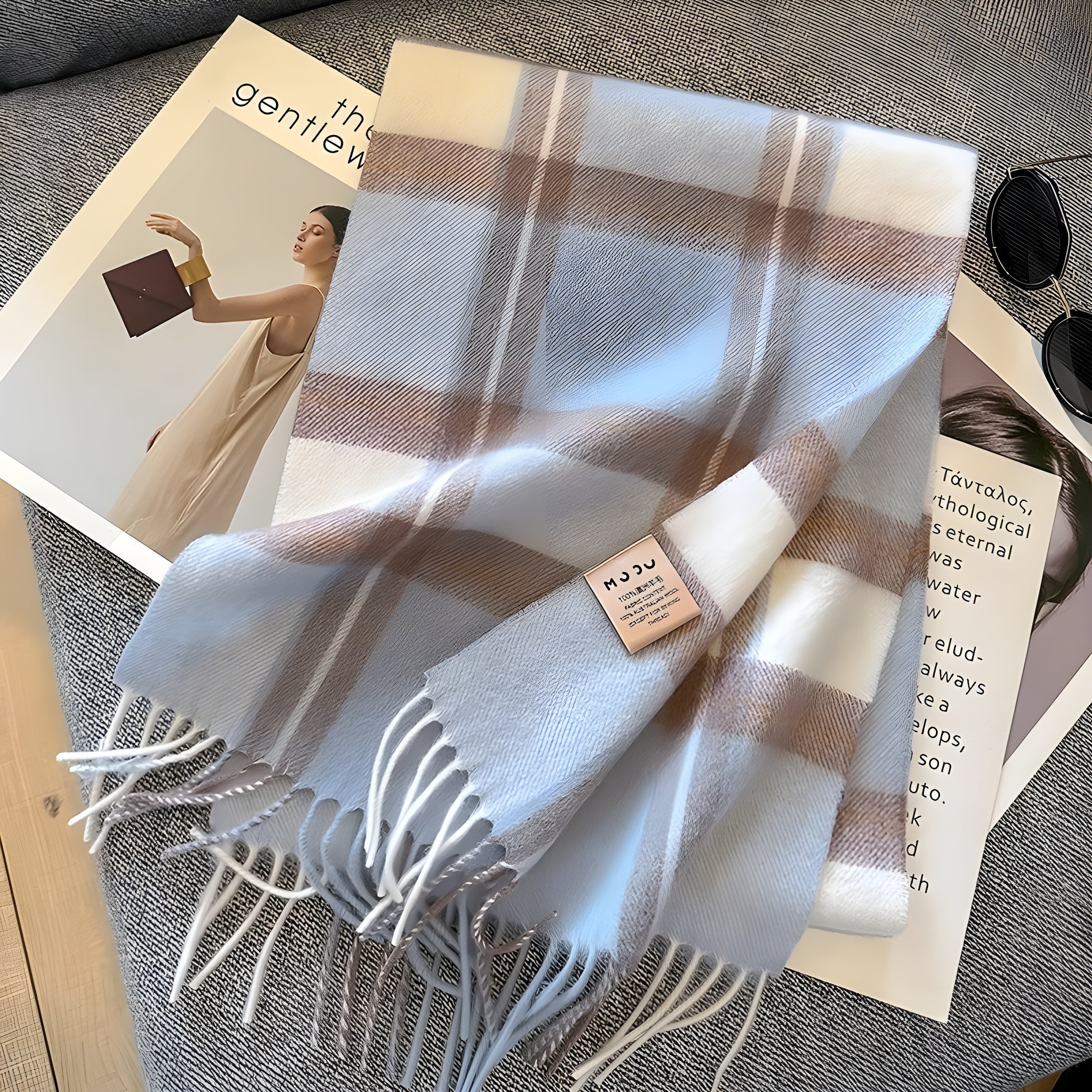 Anneke | Kuscheliger Karo-Winterschal mit Kaschmir-Feeling