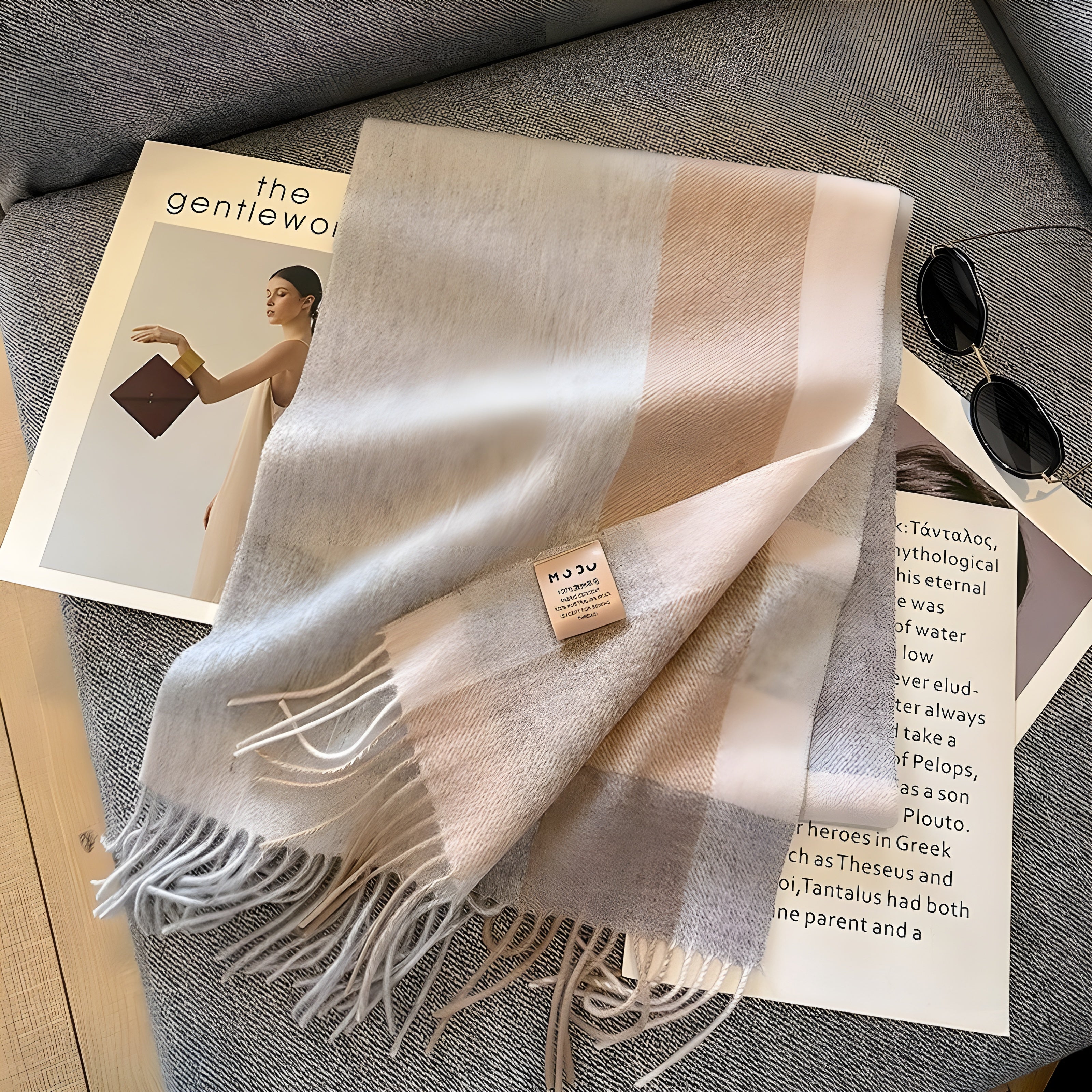Anneke | Kuscheliger Karo-Winterschal mit Kaschmir-Feeling